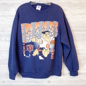 VTG Chicago Bears NFL Flintstone Sweatshirt 1993
